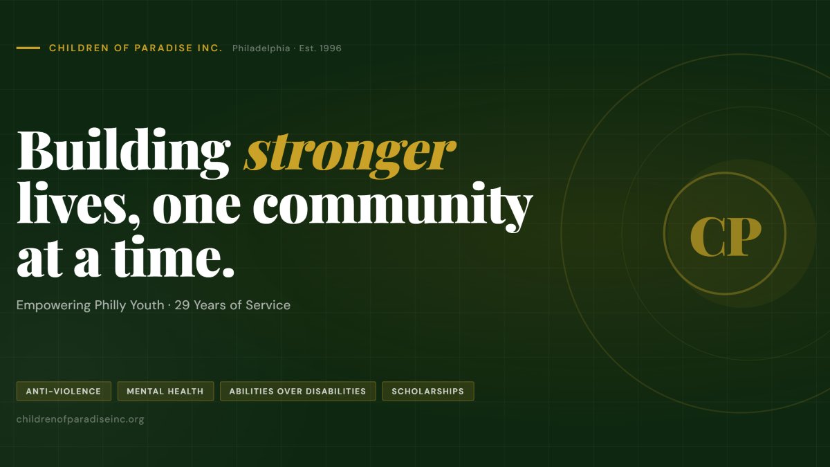 Children of Paradise Inc: building stronger lives, one community at a time